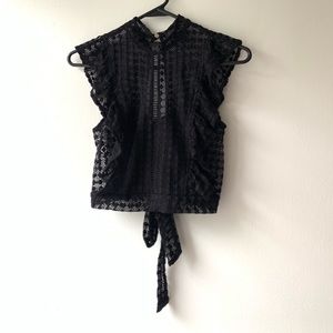 Black knit top